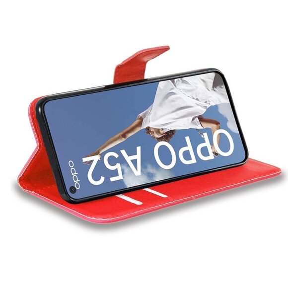 Samsung A71 LR Red Leather case flip kickstand ID holder wallet - Picture 4 of 7